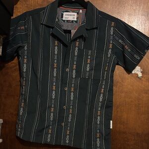 Embroidered Short-Sleeve Linen-Blend Button Shirt in Cream